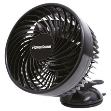 파워스톰 17cm 대형 날개 흡착형 차량용 서큘레이터 24V, 60025622, 블랙 블랙, 60025622