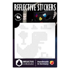 REFLECTIVE BERLIN反光貼紙 Decal-T-Rex, 白色, 1個