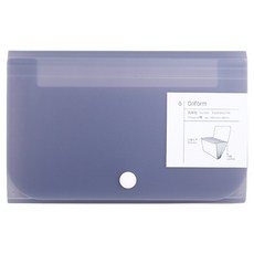 deLi 得力 迷你12分類手風琴文件夾 A6, 透明灰色, 1個