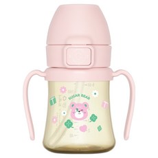 Gromimi幼兒用Noti'd PPSU糖熊免手洗吸管杯 第1階段 200ml, 草莓, 1個