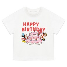 리틀래빗 아동용 패밀리 D 생일 추카 반팔 티셔츠 틀래빗 아동용 패밀리 D 생일 추카 반팔 티셔츠