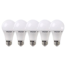 비츠온 LED 벌브 10W, 주광색, 5개