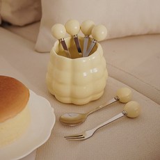 餐具收納桶, 奶油色, 1個, 單品
