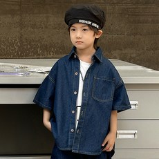 LITTLE RABBIT 兒童款C都市牛仔家庭款襯衫