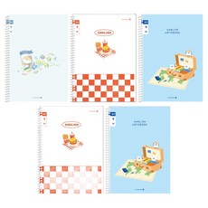 모닝글로리 채움노트 초등 스프링노트 영어 좁은칸 A 5p 세트, 혼합색상, 1세트