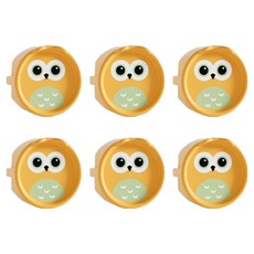 插座安全蓋 貓頭鷹, 黃色, 6個