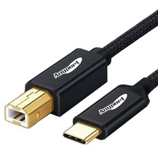 애니포트 USB 2.0 C타입 TO B 프린터 케이블, 2개, 50cm