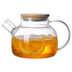 Sepeuri玻璃冷水木蓋水壺, 1個, 單色, 1L