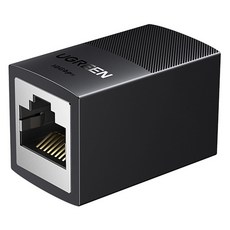 유그린 10Gbps RJ45 키스톤 잭 랜연장 젠더 커플러, 블랙, 1개, 31.9mm