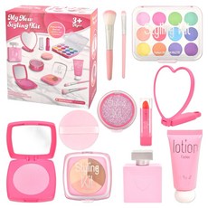 OZ TOY 美容造型化妝化妝品 11種組, 1套, 粉紅色 (598027)