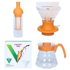 하리오 푸어오버 콜드브루 기프트세트, 1개, 콜드브루 + 드리퍼 + 서버 + 종이필터, 600ml