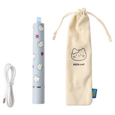 Modern House Butter Shop Cute Pochak超輕USB型牛奶貓有線電棒夾 FT0525003, 藍色