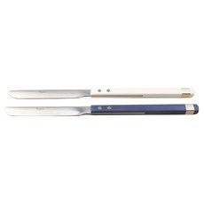 Bogen 方形Solne餐具甜點刀, 白色, 藍寶石, 1套