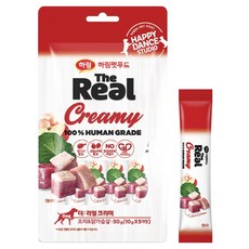 하림펫푸드더리얼 강아지 크리미 짜먹는 간식, 혼합맛(오리/닭가슴살), 50g, 1개