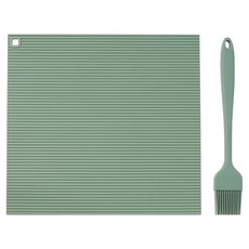 Siligarden 韓國製造矽膠海苔捲海苔飯捲+油刷組, 1個, 深綠色