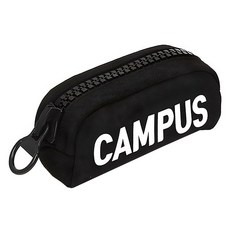 POPO FANCY Campus字樣大拉鍊筆袋, 黑色, 大容量文具收納, 1個