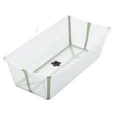 STOKKE Flexi Bath X-Large 摺疊式浴盆加大版 49L, Transparent Green 透明綠