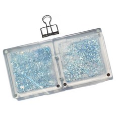 粗魯姐姐便攜式閃亮閃亮壓克力調色盤 藍色, 15個車位, 1個