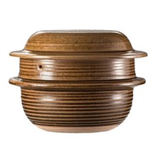 ONE TWO POT 萬土燒 日式雙蓋多功能燉煮陶鍋 3.2L, 26.5cm, 1個, 土黃色