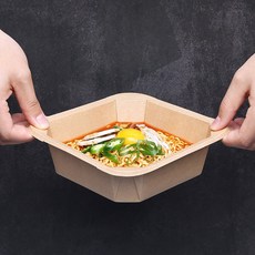 堅固牛皮紙方形紙盤 500ml 14cm, 1件, 20個