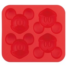 Skater 迪士尼 米奇 Mickey 矽膠4格蛋糕壓模 紅色 烘焙 DIY 蛋糕模具, 1個