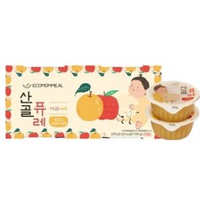 Ecomom的山村副食品 山村泥, 200g, 混合口味（蘋果/梨）, 1個