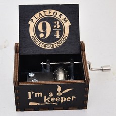 Kbeulrance高級手動室內裝飾禮物音樂盒 3入, 黑色934哈利波特