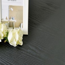 KOTI 日安生活 仿真木紋防水防油自黏壁紙牆貼廚房壁貼家具貼紙, F純黑木紋