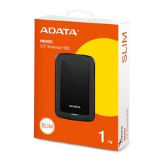 ADATA 威剛 輕薄行動硬碟 HV300 2.5吋, 黑色, 1TB
