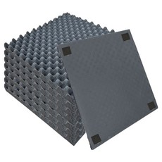 Dr.House玄關門自助施工磁吸式雞蛋型難燃隔音墊吸音板 25*25cm 50T, 8個, 炭灰色