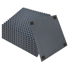 Dr.House玄關門自助施工磁吸式雞蛋型難燃隔音墊吸音板 25*25cm 25T, 8個, 炭灰色
