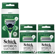 Schick 舒適牌 水次元5 辨型刮鬍刀組 舒膚配方, 刀把 + 刮鬍刀片 10片, 1組