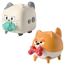 Joy Kids可愛動物朋友餵食小狗+貓咪玩具組, 1套, 混色