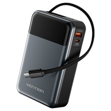 벤션 65W PD PPS 고속충전 대용량 보조배터리 20000mAh, 그레이, FHY