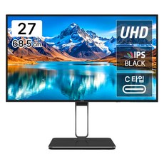 AOC 알파스캔 4K UHD AOC 나노 IPS 도킹스테이션 HDR 400 피벗 무결점 모니터 블랙, 68.5cm, U27U2DP