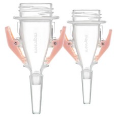 maymom 母乳儲存袋轉接夾2件組 標準口徑喇叭罩適用, 1套, 母乳儲存袋轉接頭 2個