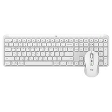 로지텍 시그니처 슬림 MK950 멀티 디바이스 무선키보드 마우스 세트, 920-012480, 오프화이트, 일반형
