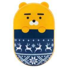 카카오프렌즈 이불쏙 양면발열 손난로 보조배터리 5000mAh, WKFPB-HM-PEBBLEFB-RYAN, 라이언