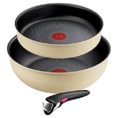 테팔 인덕션 매직핸즈 2X 크렘 드 버터 3종 세트 3개, 1세트, 프라이팬 24cm + 볶음팬 26cm + 손잡이