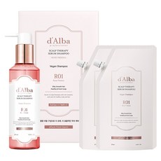 달바 프로페셔널 리페어링 스칼프 테라피 세럼 샴푸 로제프리지아 275ml + 리필 275ml x 2p 세트, 1세트