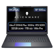 델 2026 에일리언웨어 18 에어리어-51 코어Ultra9 인텔 14세대 지포스 RTX 5090, Liquid Teal, DAA18250K-WP04KR, 1TB, 32GB, WIN11 Pro