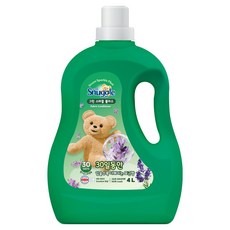 스너글 섬유유연제 그린스파클 플러스 본품, 4L, 1개