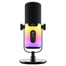 로이체 유선 USB XLR 고감도 RGB 게이밍 스트리밍 스탠드 마이크, 혼합색상, RCM-G500