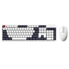 로이체 저소음 풀배열 유선 키보드 마우스 세트, WHITE, RMK-G1000, 일반형