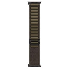 애플워치 알파인 루프, 다크 올리브 / 블랙 티타늄, 49mm, Small