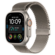 Apple 2026 애플워치 Ultra 4, 내추럴, 49mm, GPS+Cellular, 내추럴 티타늄 밀레니즈 루프, Large