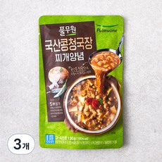 풀무원 국산콩 청국장 찌개양념, 130g, 3개
