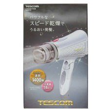 TESCOm 大風量負離子吹風機，1400W功率，保濕修護, TID960TW, 清爽白
