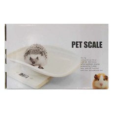 小型寵物電子秤，10Kg/1g，LCD VA 40X18mm白色背光顯示, CAES0037WT, 1盒