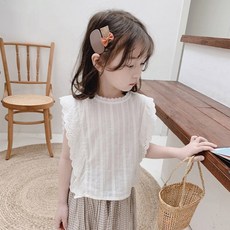 여아민소매블라우스